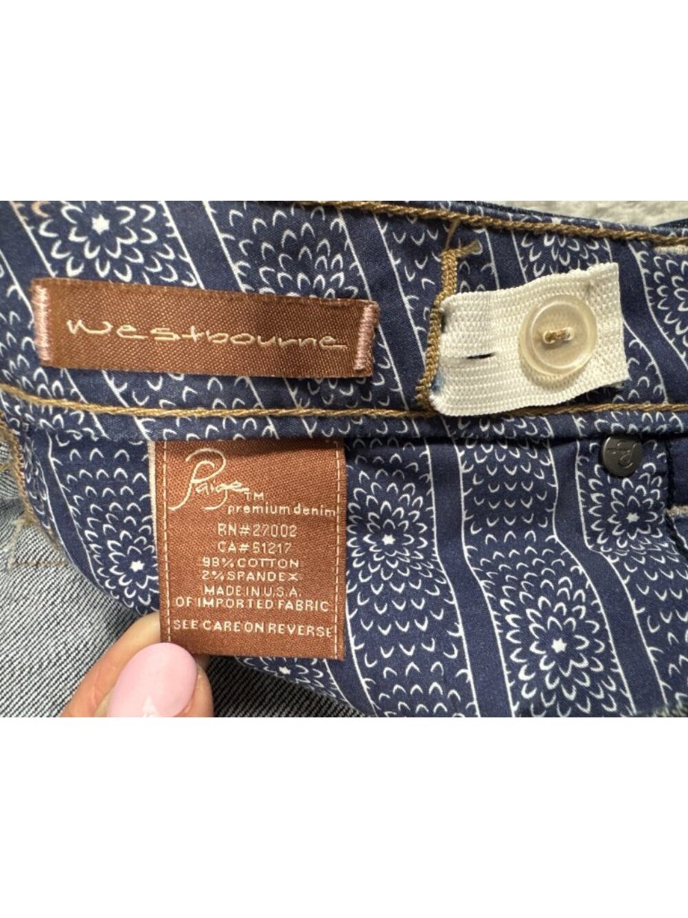 Paige Maternity Premium Denim Flare Jeans 29 Comfort Office Casual Hippie Y2K - Picture 3 of 14